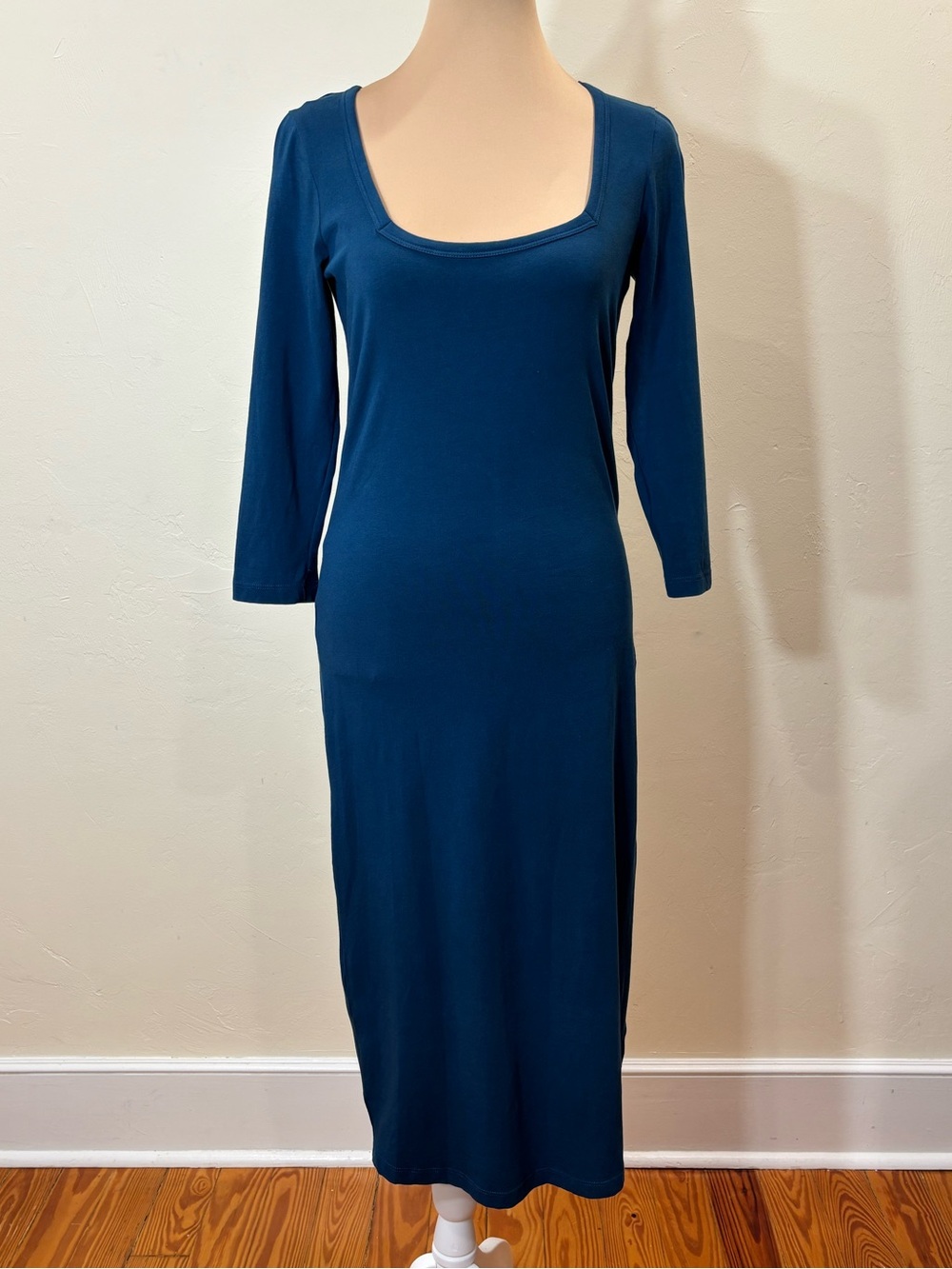 Like New Universal Standard 4XS Square Neck Cocoon Dress Blue (0/XS equivalent)